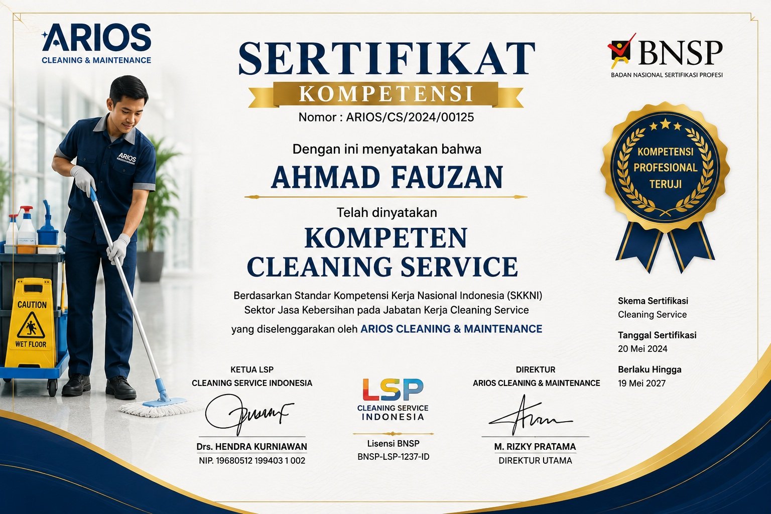 Sertifikasi Kompetensi Cleaning Service